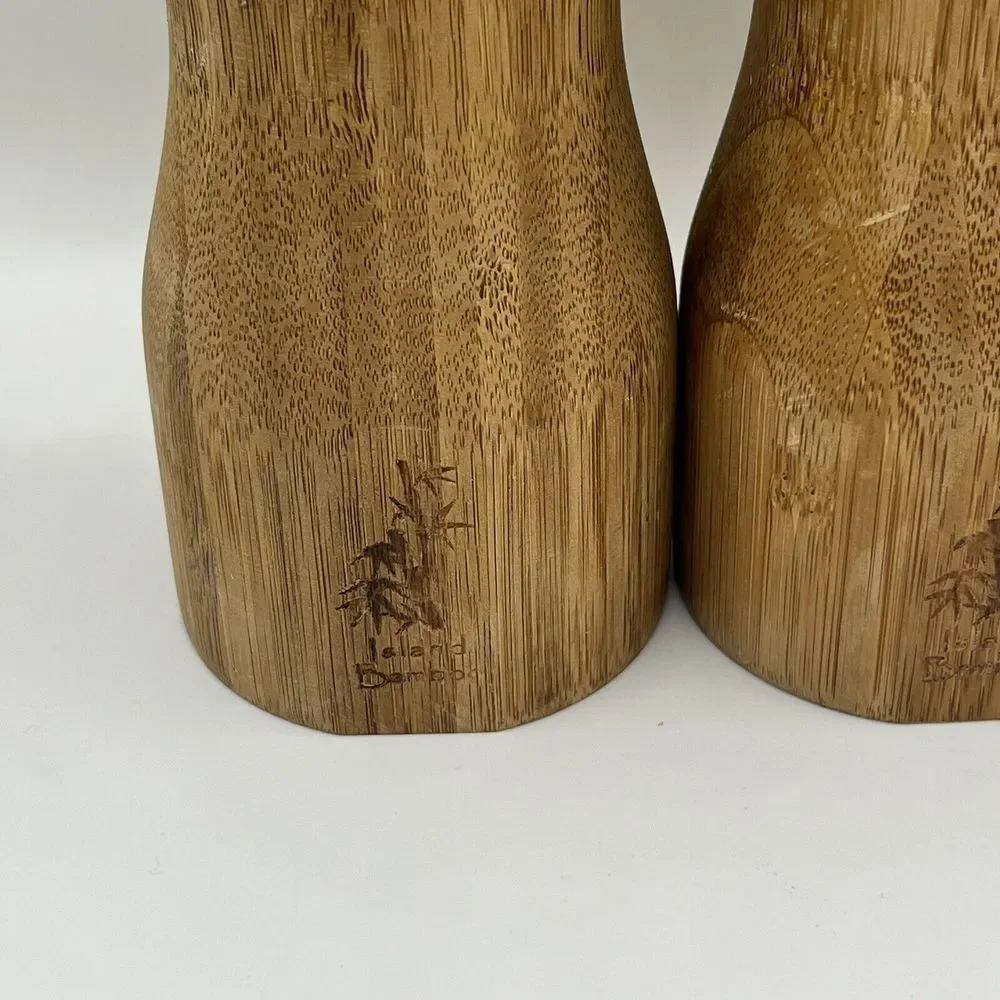 Island Bamboo Pepper  and Salt Grinder/‎ Mill Set